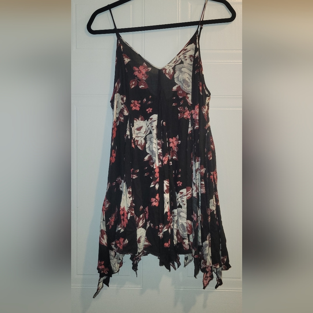Free People Intimately Floral Spaghetti Strap Tunic Top S